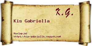Kis Gabriella névjegykártya