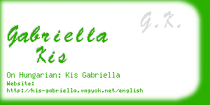 gabriella kis business card